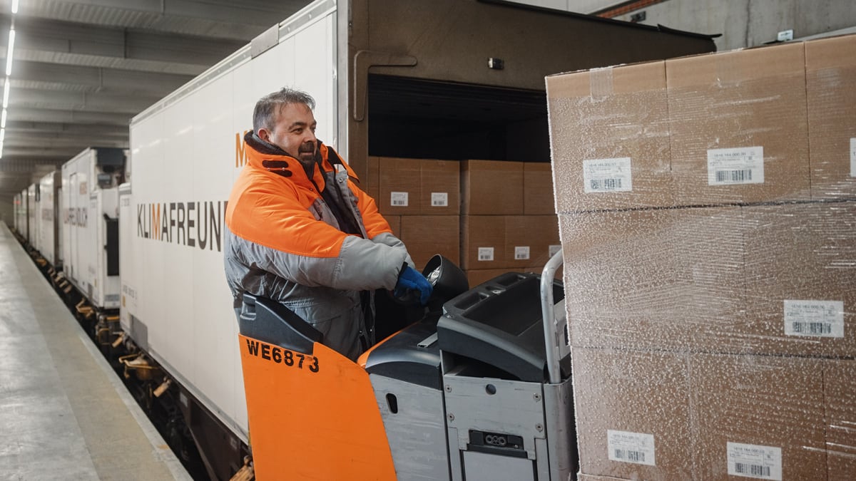 Logistik Warenfluss Bahnverlad