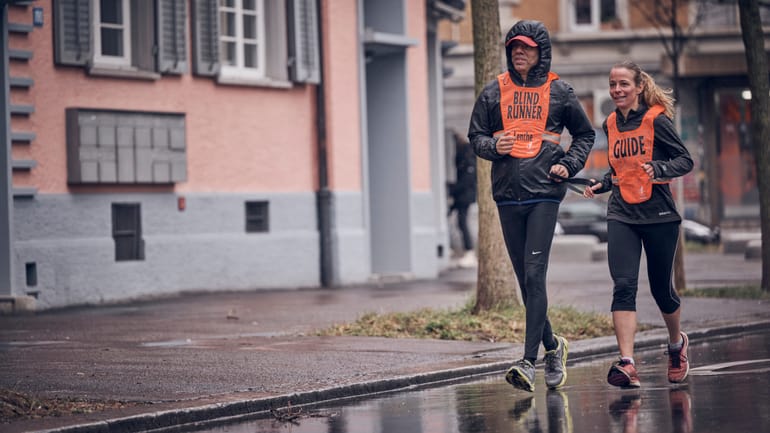 Lenthe am Joggen mit Guide