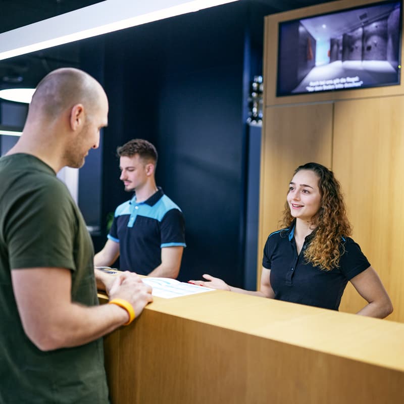 Fitnesspark Empfang